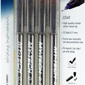 Pensan 2240 My-tech Tükenmez Kalem 0,7 Mm Karışık Renk (4 Lü Set)