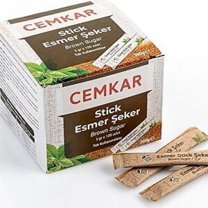 CEMKAR Stick Esmer Şeker 3gr. 100 Adet 300gr.