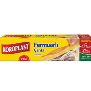 Koroplast Fermuarlı Çanta Orta Boy 20X18 Cm 12 Adet